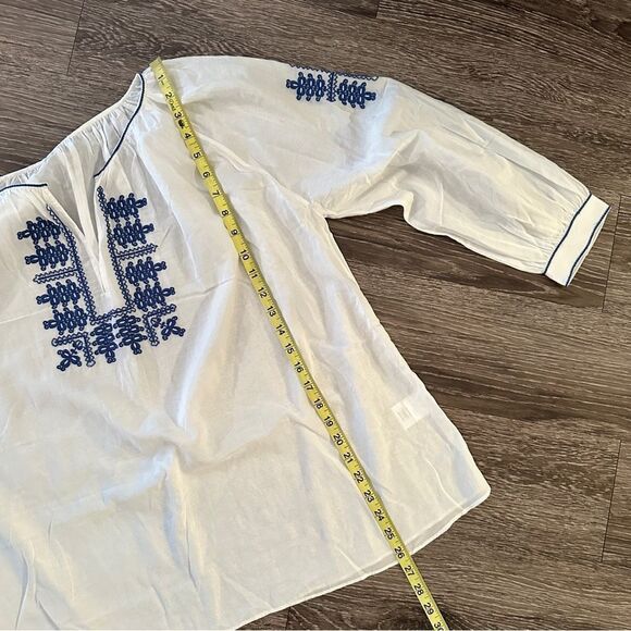 Nili Lotan Lanette Embroidered Poplin Blouse - Picture 6 of 9